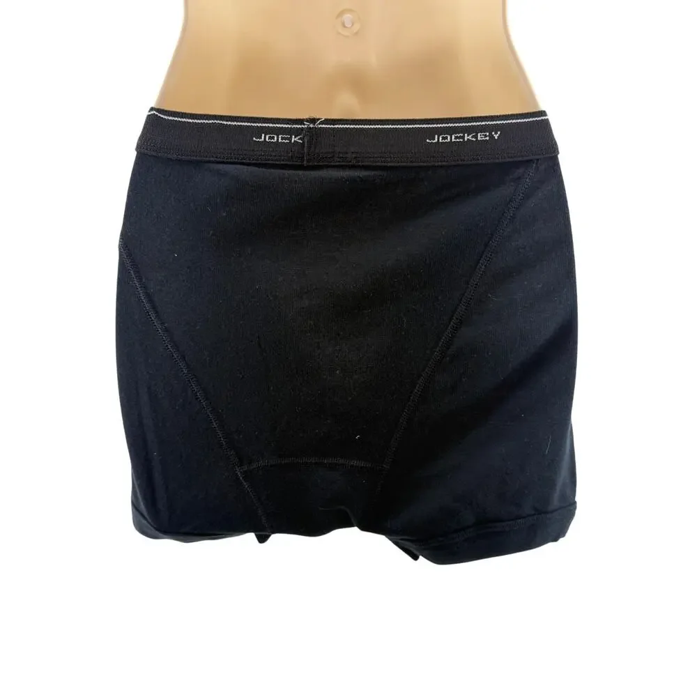 Vintage Jockey Boxer Briefs Trunks Mens Black Thick Banded Leg S Y2K 2001